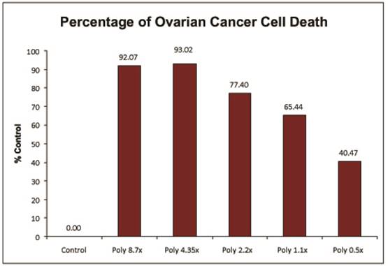 Ovarian Cancer (Adenocarcinoma) | 92.07% Ovarian Cancer Cell Death after 48 Hours