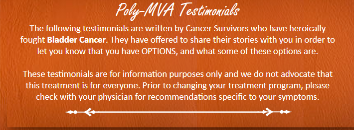 Bladder Cancer Testimonial Orange Banner