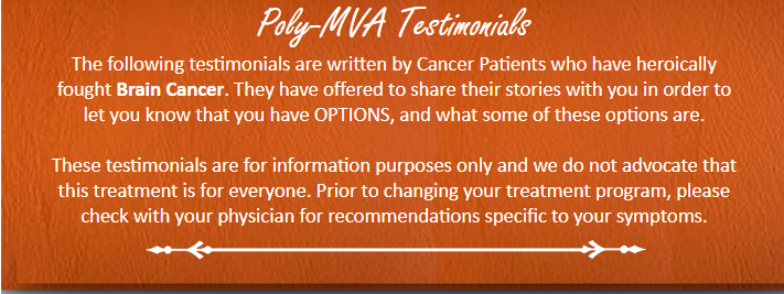 Brain Cancer Testimonial Orange Banner